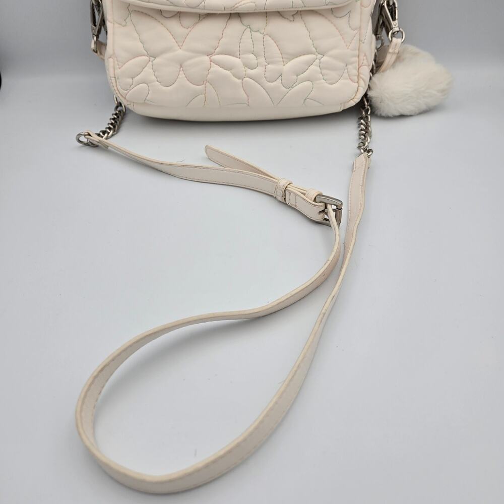 Betsey Johnson Luv Betsey Butterfly Quilted Crossbody Bag Cream Small Cute - Picture 7 of 16